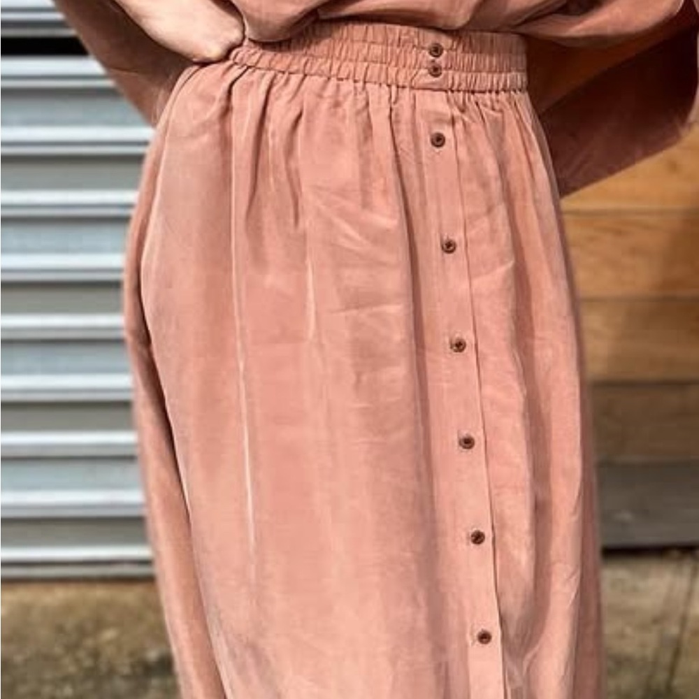 The Frock Brooklyn Maxi Skirt in Dusty Rose
